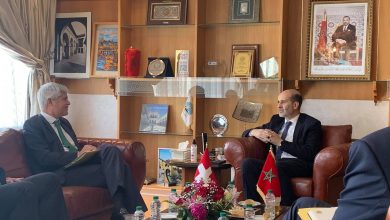 صورة لقاء عمل بين عمدة مدينة فاس و سفير دولة سويسرا المعتمد بالمغرب