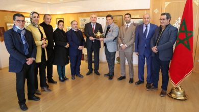 صورة إستقبال سعادة سفير جمهورية أذربيجان المعتمد بالرباط السيد “أوكتاي قربانوف”